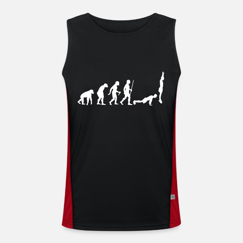 Evolution Burpee - Men's Functional Contrast Tank Top  - black/red