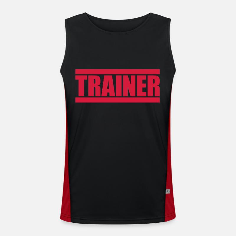 Rote Balken Trainer Funktionelles Kontrast-Tank Top für Männer 