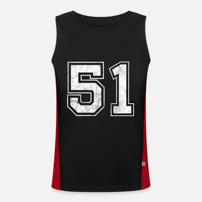 Number 51 Men's Functional Contrast Tank Top 