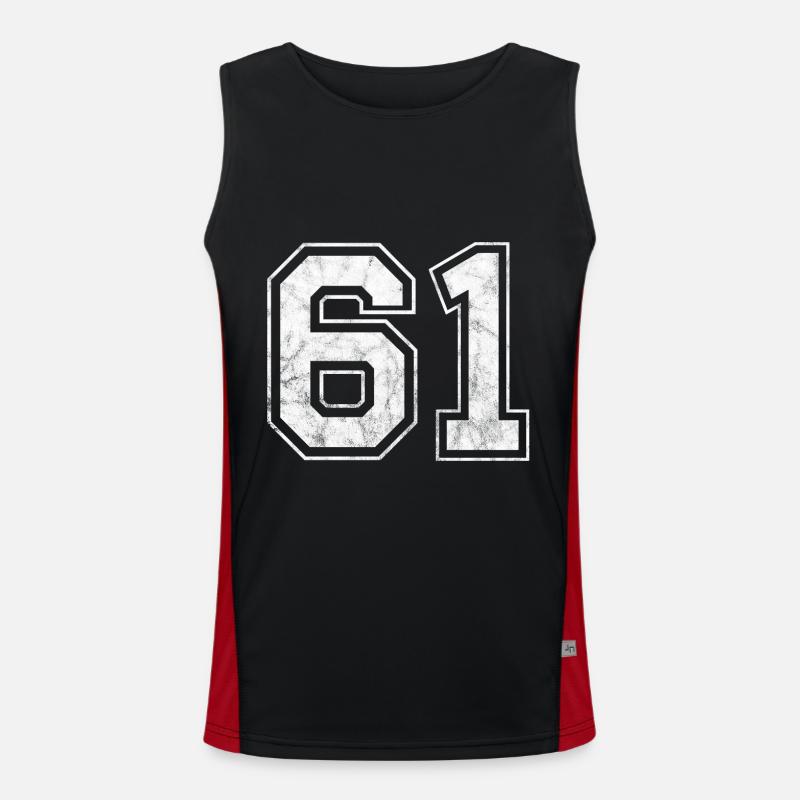 Number 61 Men's Functional Contrast Tank Top 