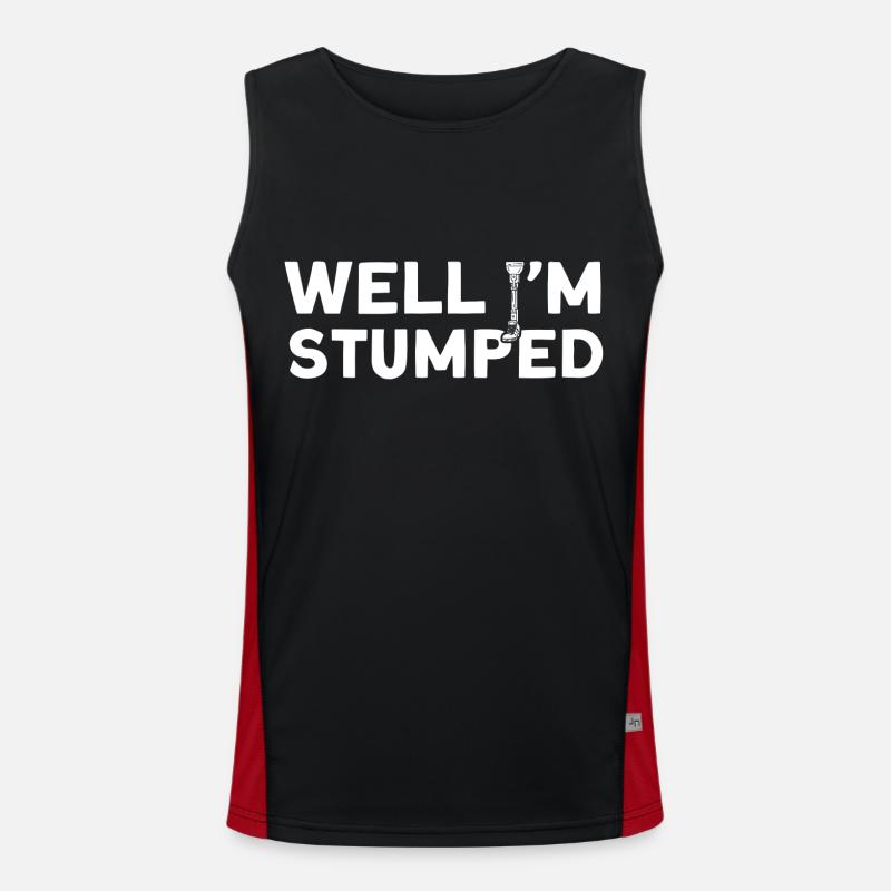 Handicap Amputierter Amputation Beinprothese Funktionelles Kontrast-Tank Top für Männer 
