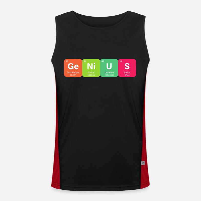 Genius Periodensystem Element Funktionelles Kontrast-Tank Top für Männer 