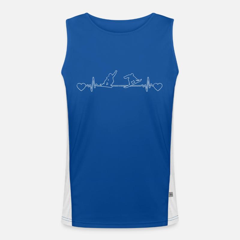 Snowboard Wintersport Snowboardfahrer Spruch Funktionelles Kontrast-Tank Top für Männer 