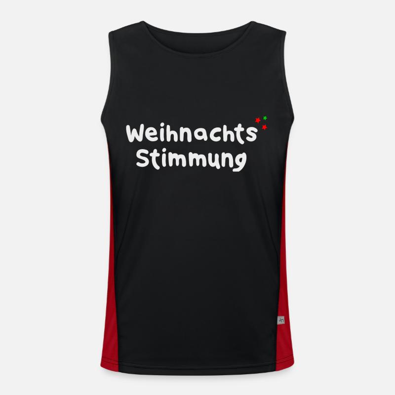Weihnachten Weihnachtsstimmung Konfetti Geschenk Funktionelles Kontrast-Tank Top für Männer 