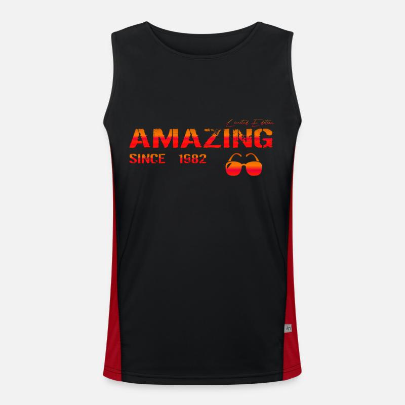 Amazing since 1982 Funktionelles Kontrast-Tank Top für Männer 