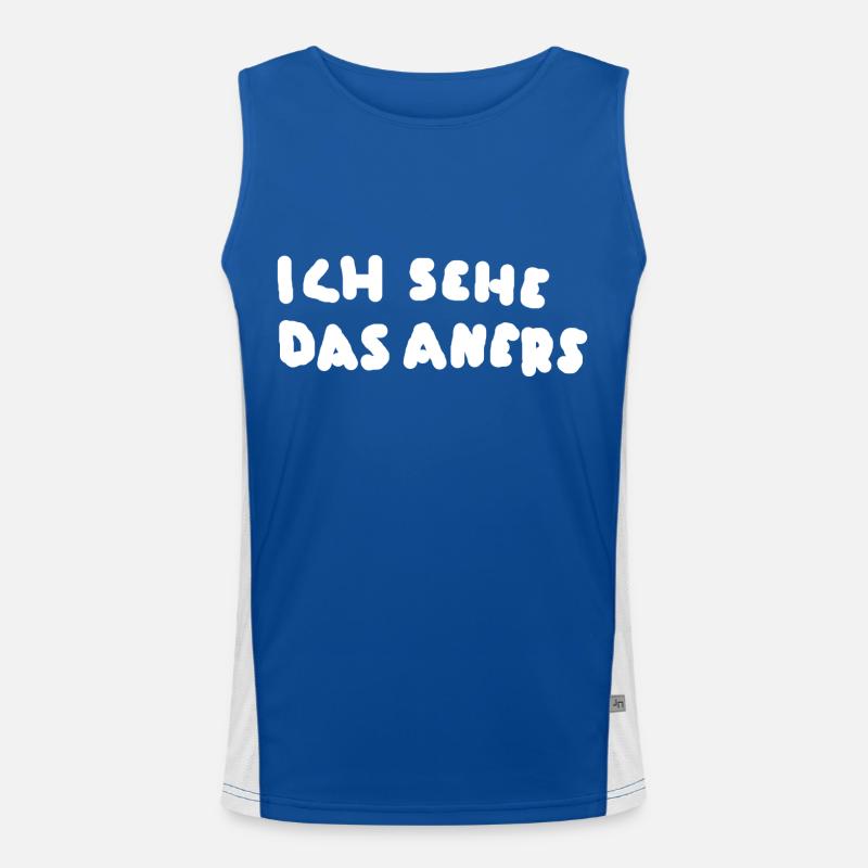 Ich sehe das anders Funktionelles Kontrast-Tank Top für Männer 