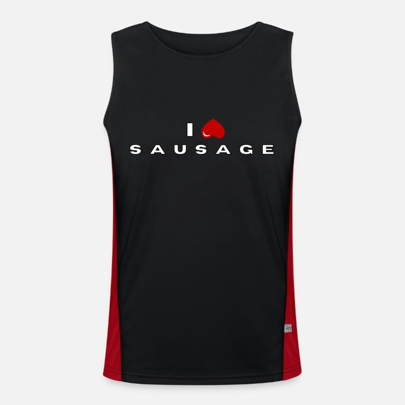 Ich hasse Wurst Funktionelles Kontrast-Tank Top für Männer 