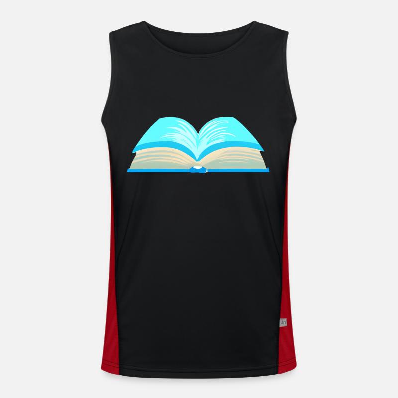 Book Reading Gift Reader Book Lovers Books Men's Functional Contrast Tank Top 