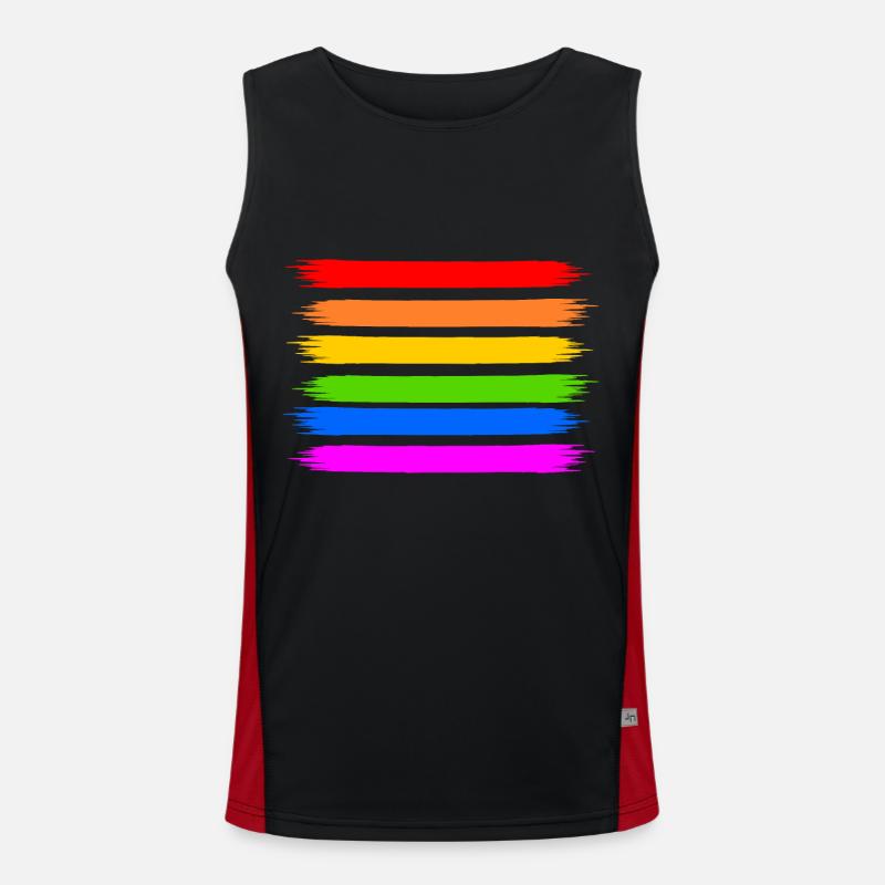 rainbow flag Men's Functional Contrast Tank Top 