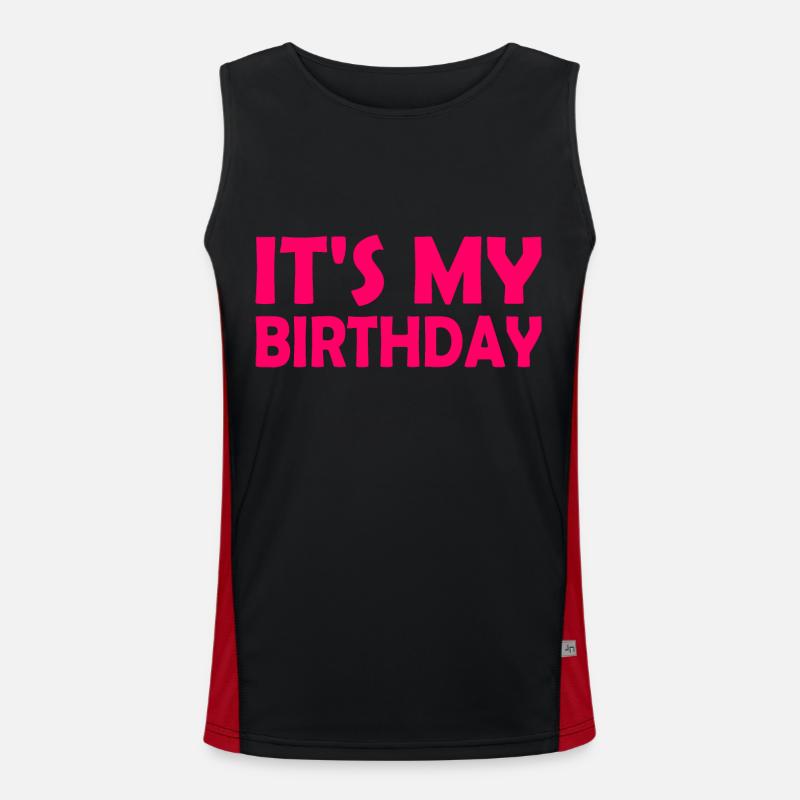 Its my birthday Débardeur respirant contrasté Homme 
