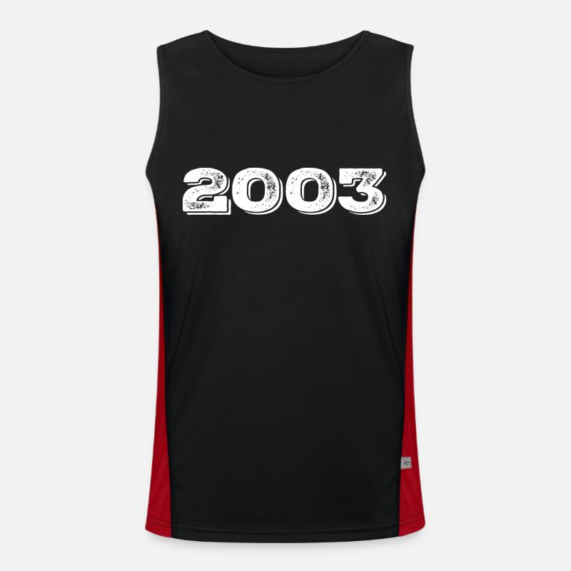 Birthday present 2003 - 2003 - Men's Functional Contrast Tank Top  - black/red