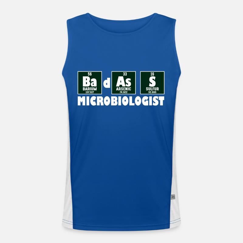 Funny Prime Element Badass Microbiologist Men's Functional Contrast Tank Top 