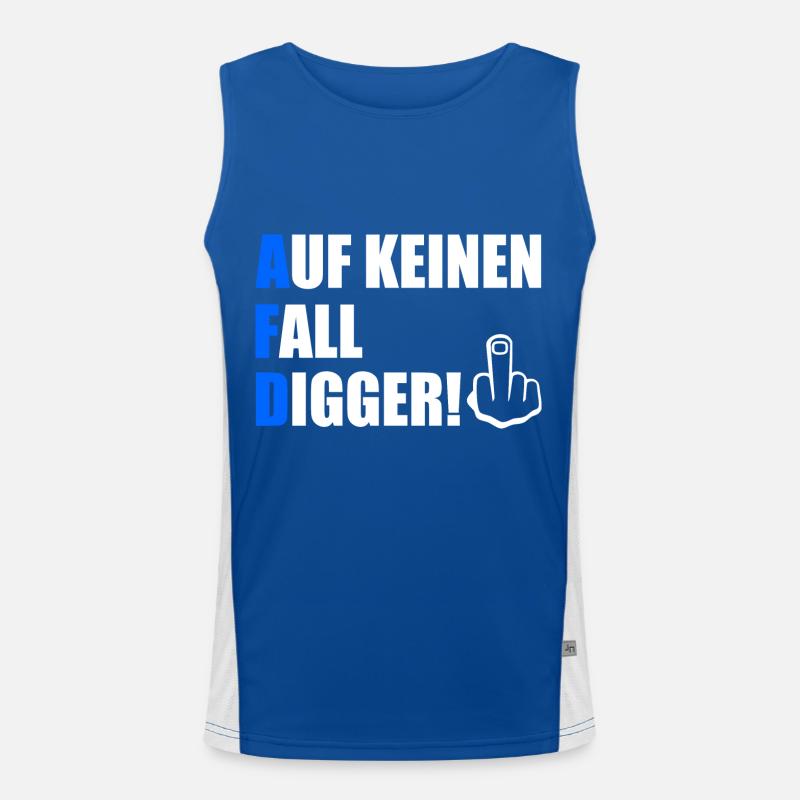 auf keinen fall digga Funktionelles Kontrast-Tank Top für Männer 