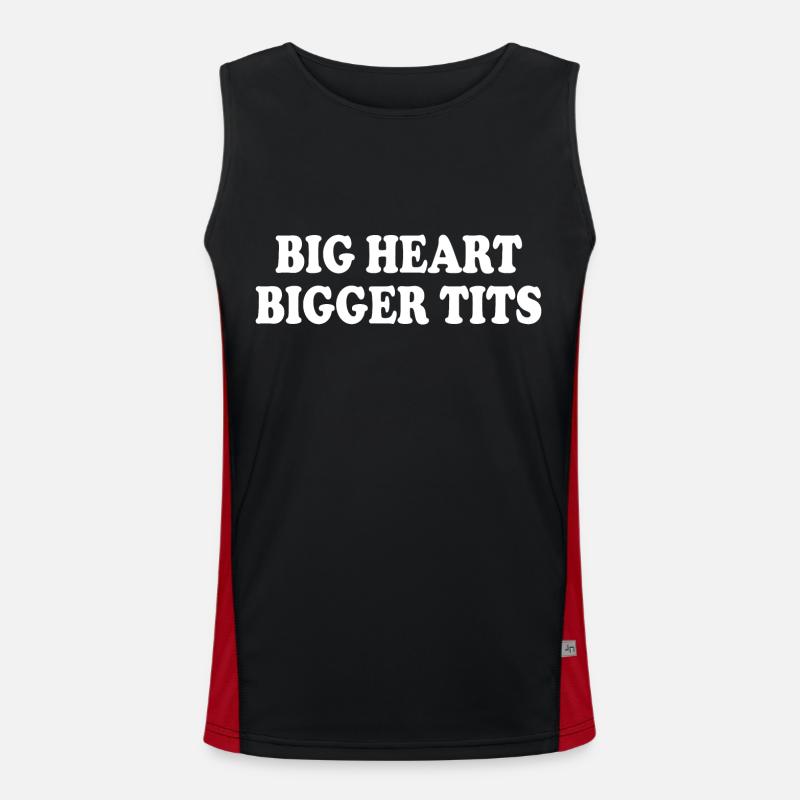 big heart bigger tits Funktionelles Kontrast-Tank Top für Männer 