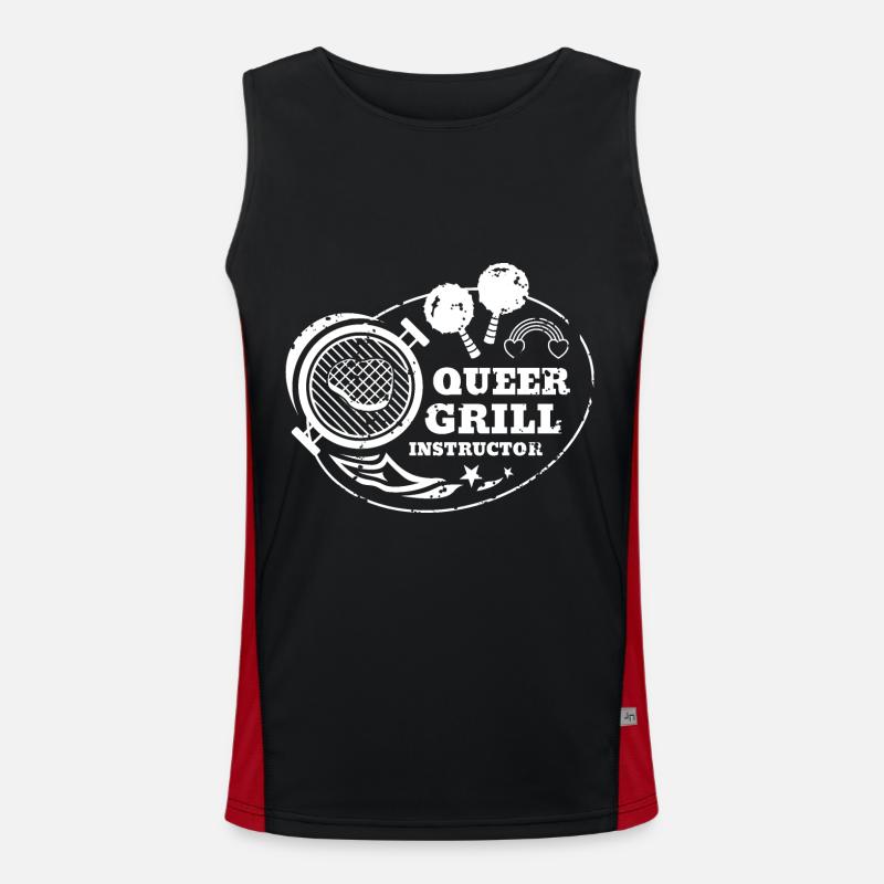 Queer Grill Instructor Shirt Funktionelles Kontrast-Tank Top für Männer 