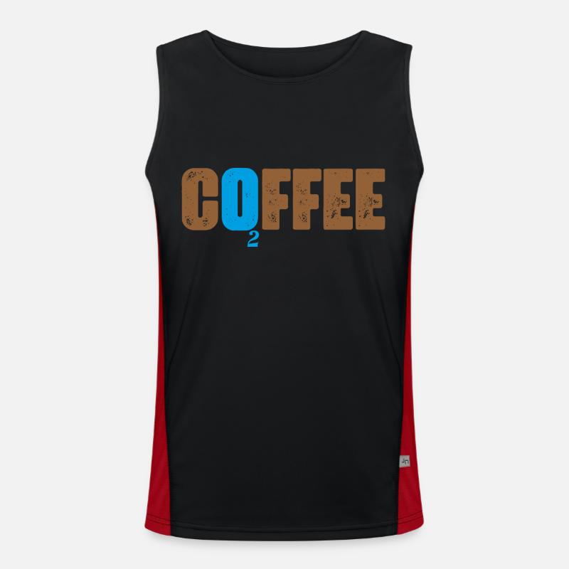 i like coffee with my oxygen, Débardeur respirant contrasté Homme 