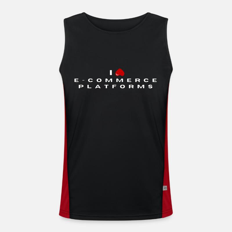 I hate E-commerce platforms Men's Functional Contrast Tank Top 