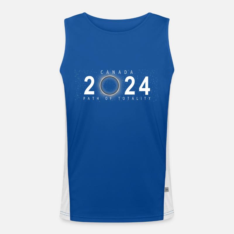 Éclipse solaire Canada 8 avril 2024 Débardeur respirant contrasté Homme 