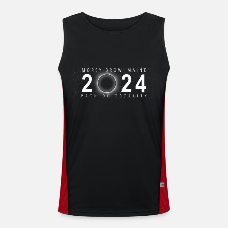 Solar Eclipse Morey Brow Maine April 8 2024 Men's Functional Contrast Tank Top 