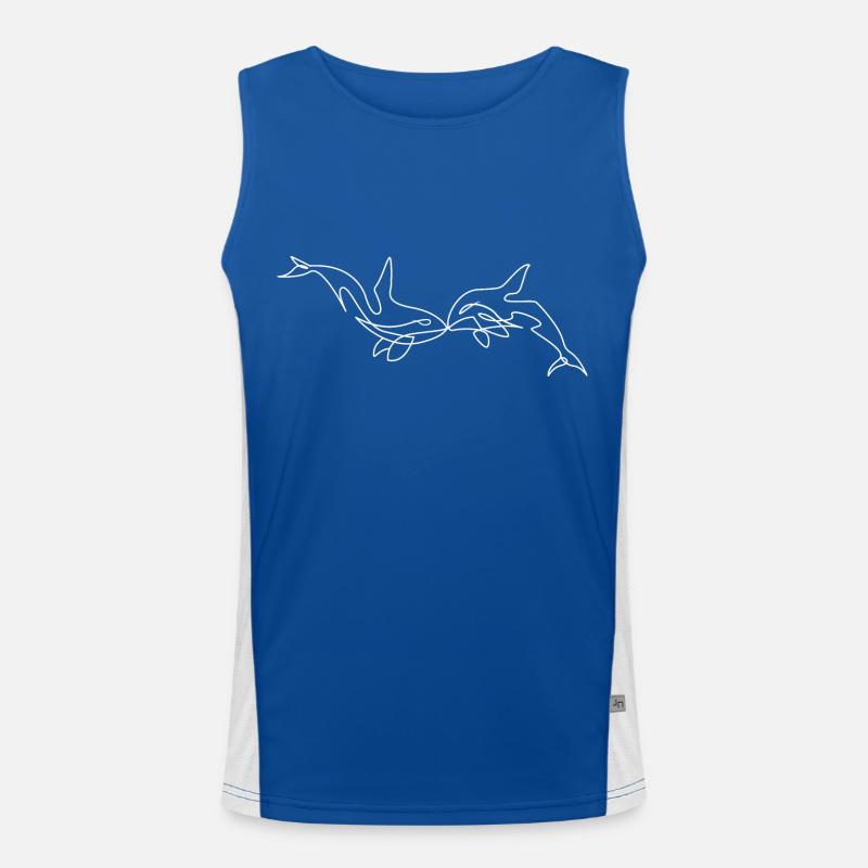 Embrasser les dauphins Débardeur respirant contrasté Homme 