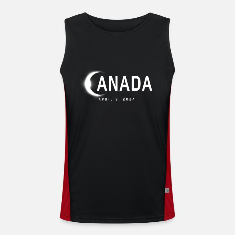 Canada 2024 Eclipse Souvenir 8 avril 2024 Débardeur respirant contrasté Homme 
