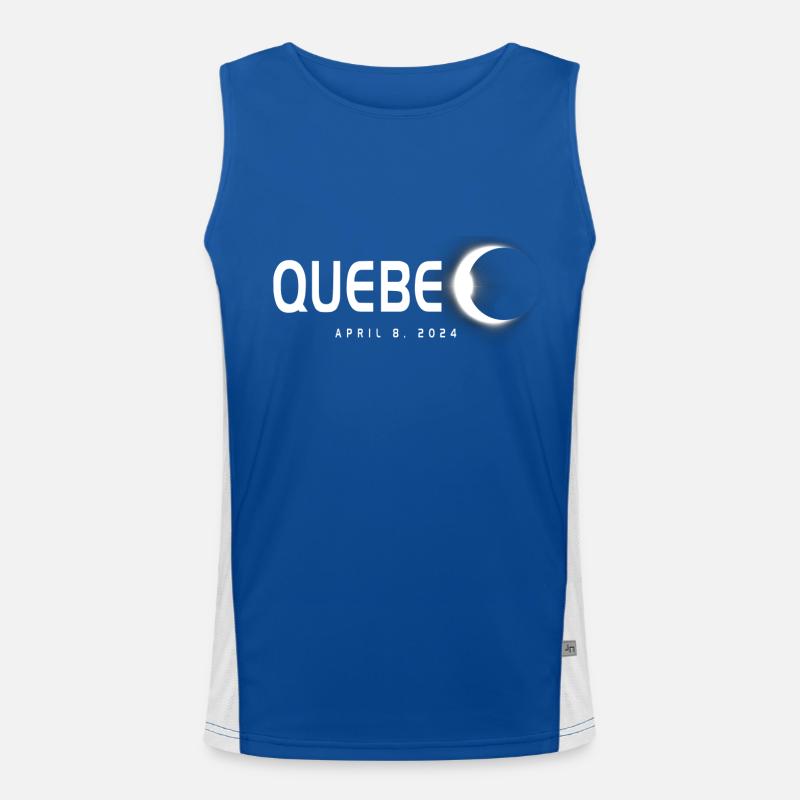Quebec Canada Eclipse Souvenir April 8th 2024 Men's Functional Contrast Tank Top 