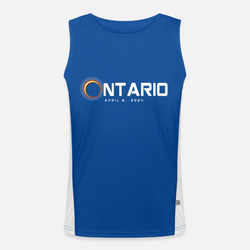 Ontario Canada 2024 Eclipse Souvenir April 8 Men's Functional Contrast Tank Top 