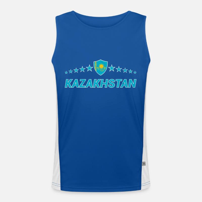 Kasachstan Funktionelles Kontrast-Tank Top für Männer 