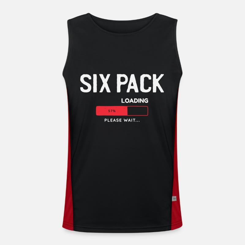 Six Pack wird geladen, bitte warten Funktionelles Kontrast-Tank Top für Männer 