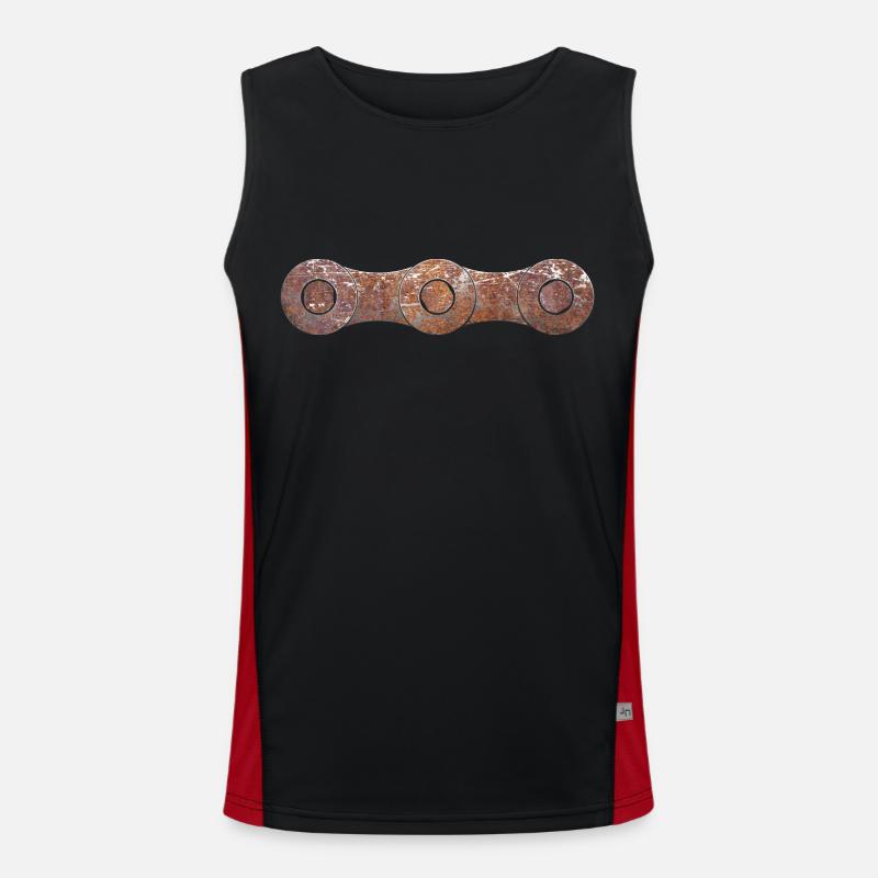 Bicycle chain Men's Functional Contrast Tank Top 