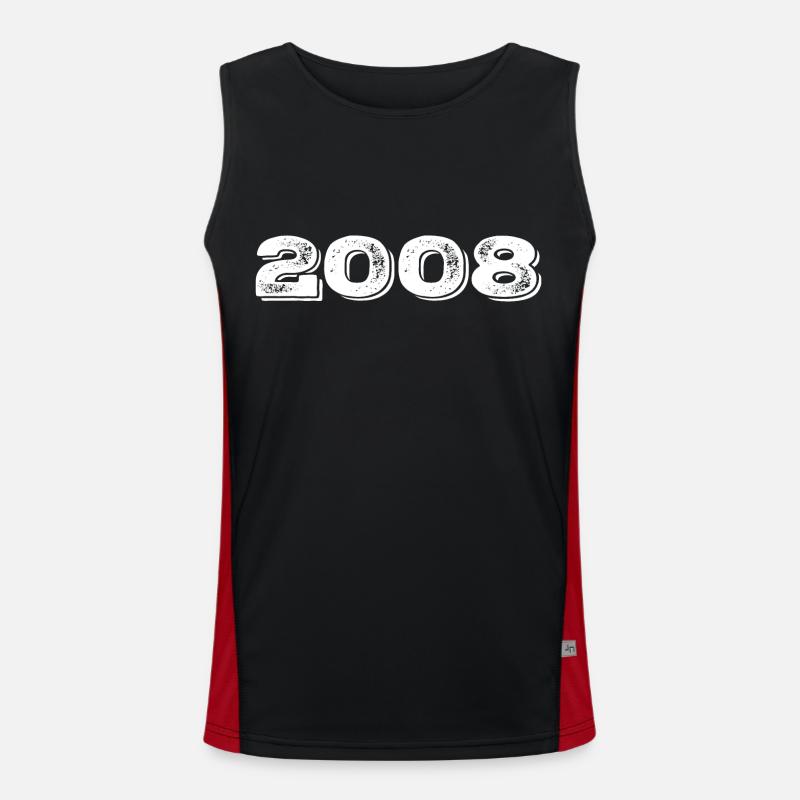 Geburtstagsgeschenk 2008 - 2008 Funktionelles Kontrast-Tank Top für Männer 