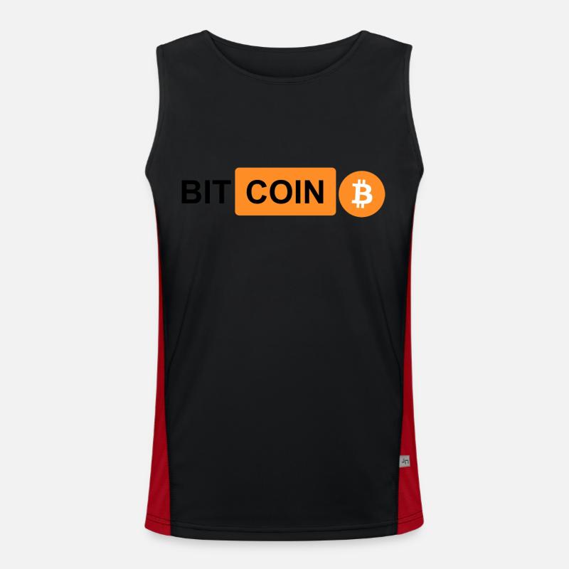 Krypto Bitcoin BTC prn 2 Funktionelles Kontrast-Tank Top für Männer 
