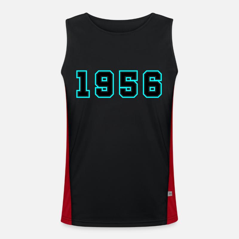 1956 Year Birthday Men's Functional Contrast Tank Top 