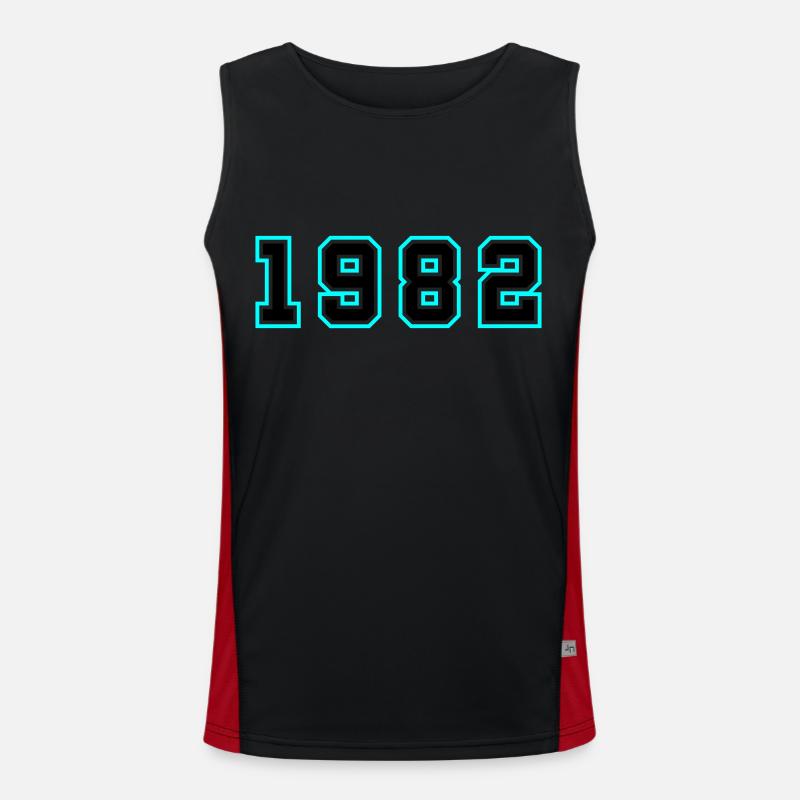 1982 Année Anniversaire Débardeur respirant contrasté Homme 