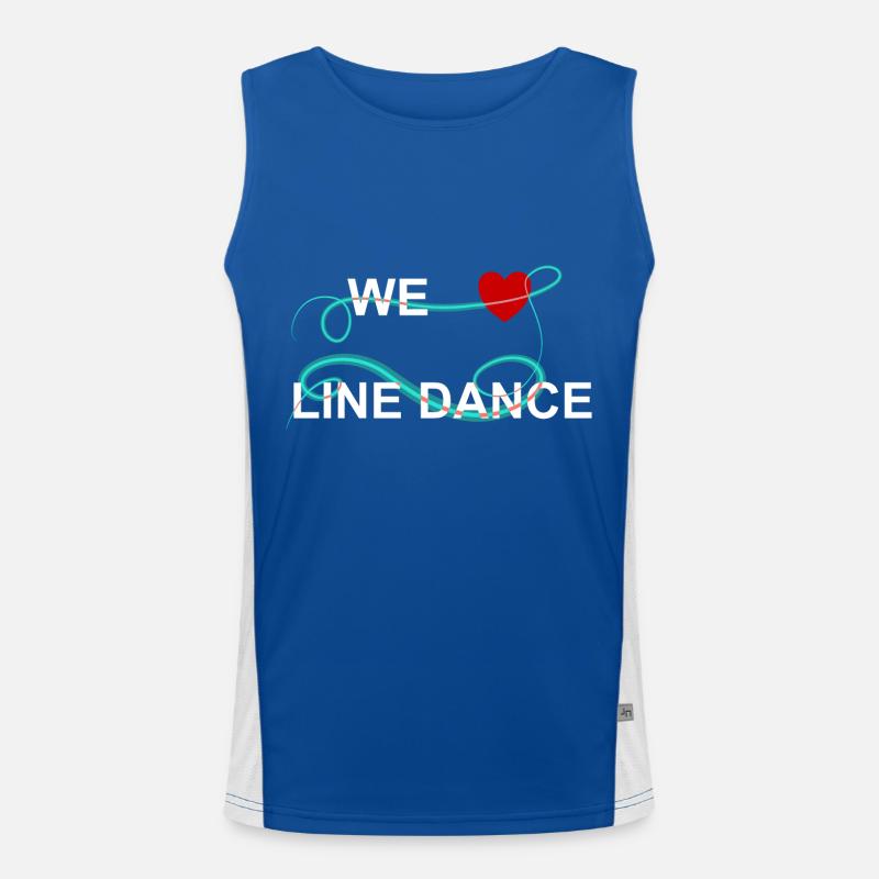 We love line dancing Men's Functional Contrast Tank Top 