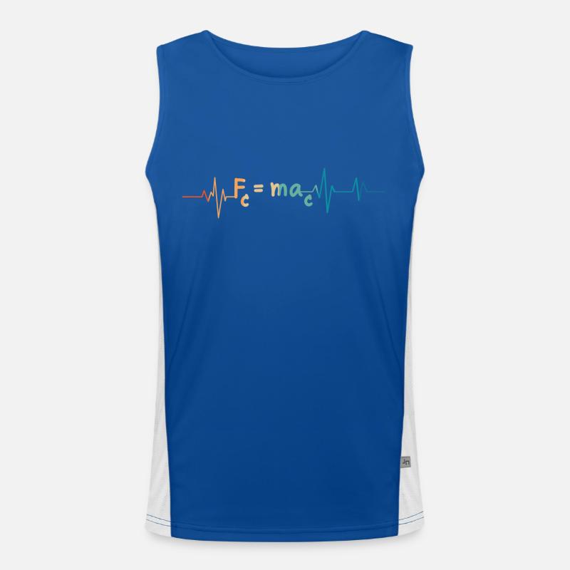 Heartbeat Retro Math Formula Men's Functional Contrast Tank Top 