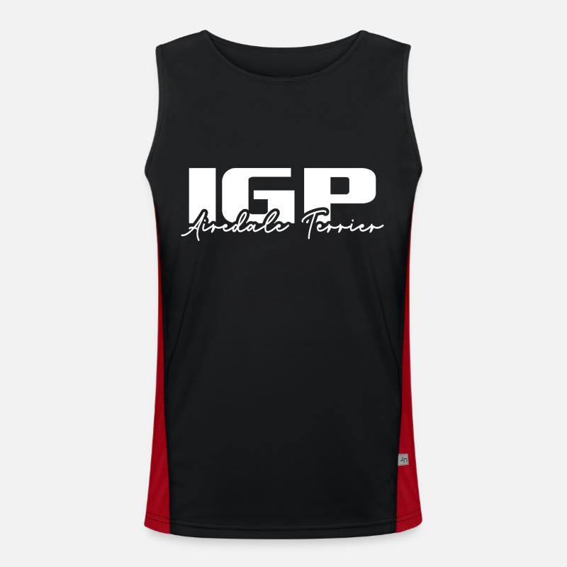 IGP AIREDALE TERRIER Hundesport Wilsigns Hunde Funktionelles Kontrast-Tank Top für Männer 