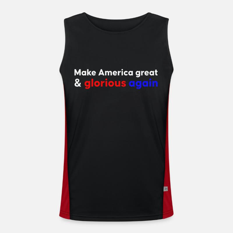 make America great and glorious again Men's Functional Contrast Tank Top 