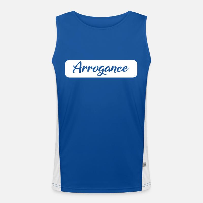 Arrogance Geschenk white Funktionelles Kontrast-Tank Top für Männer 