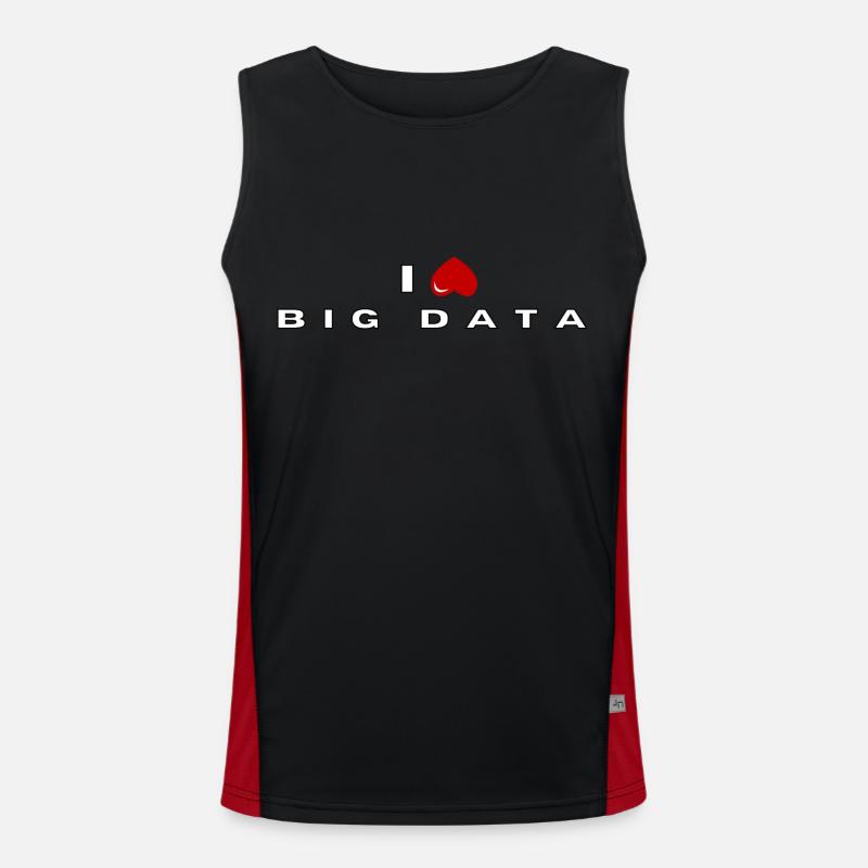 Ich hasse Big Data Funktionelles Kontrast-Tank Top für Männer 