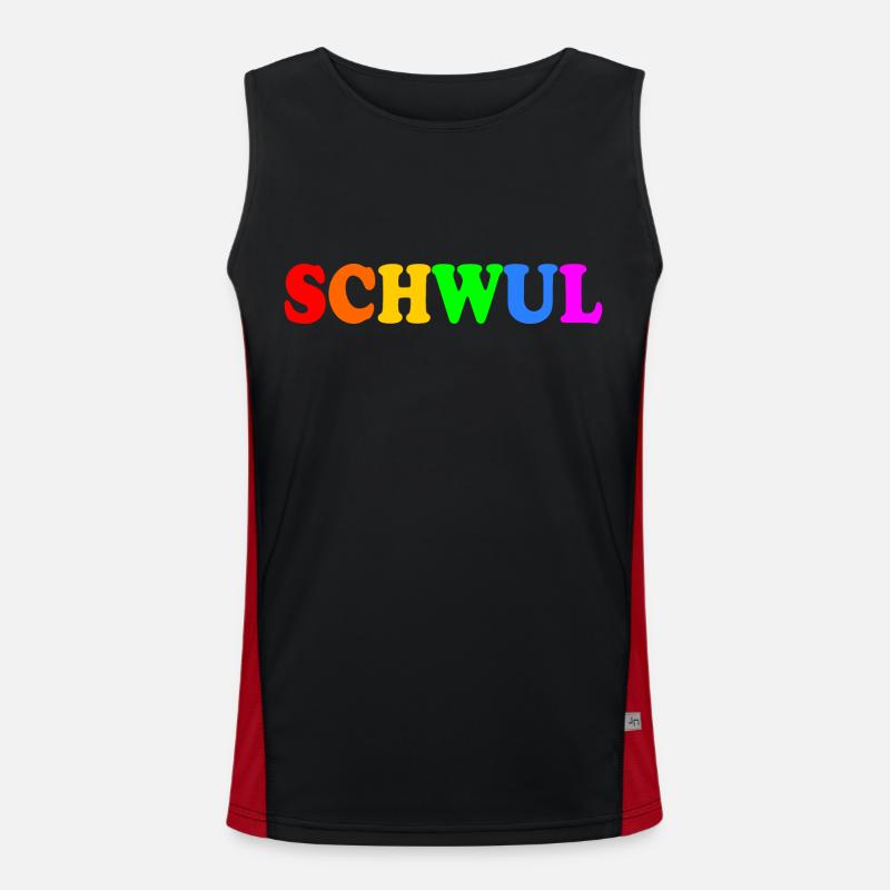 Schwul Funktionelles Kontrast-Tank Top für Männer 