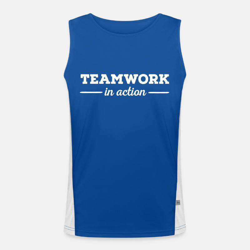 Teamwork Funktionelles Kontrast-Tank Top für Männer 
