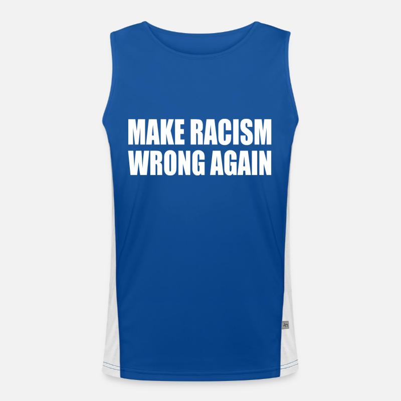 make racism wrong again Men's Functional Contrast Tank Top 