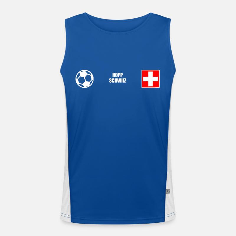 Schweiz Funktionelles Kontrast-Tank Top für Männer 
