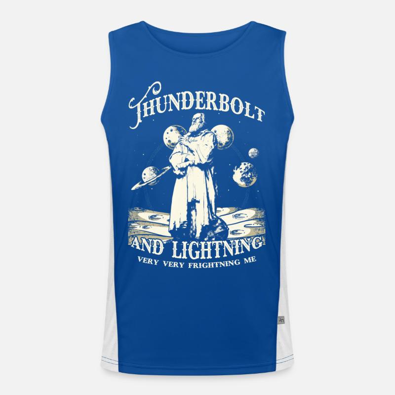 Thunderbolt and Lightning Funktionelles Kontrast-Tank Top für Männer 