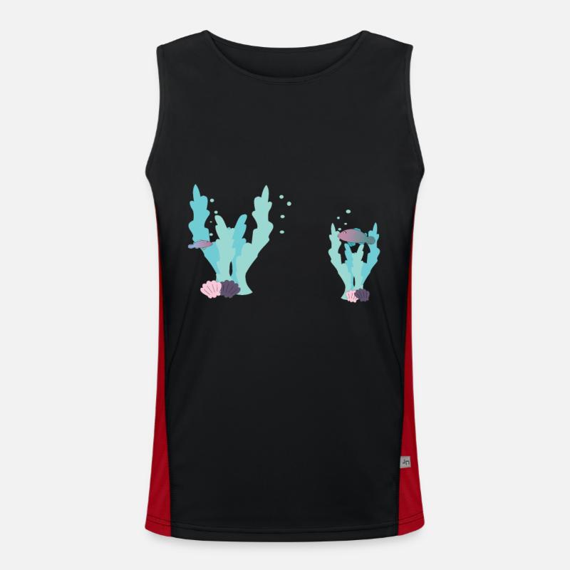 Shells and corals Men's Functional Contrast Tank Top 