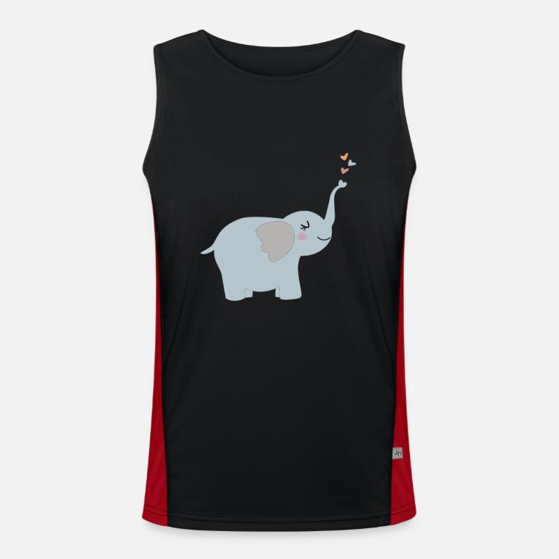 Éléphant mignon Débardeur respirant contrasté Homme 