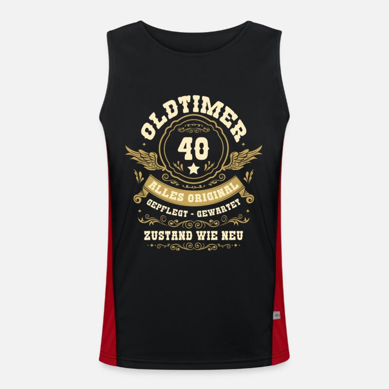 40. Geburtstag Oldtimer Funktionelles Kontrast-Tank Top für Männer