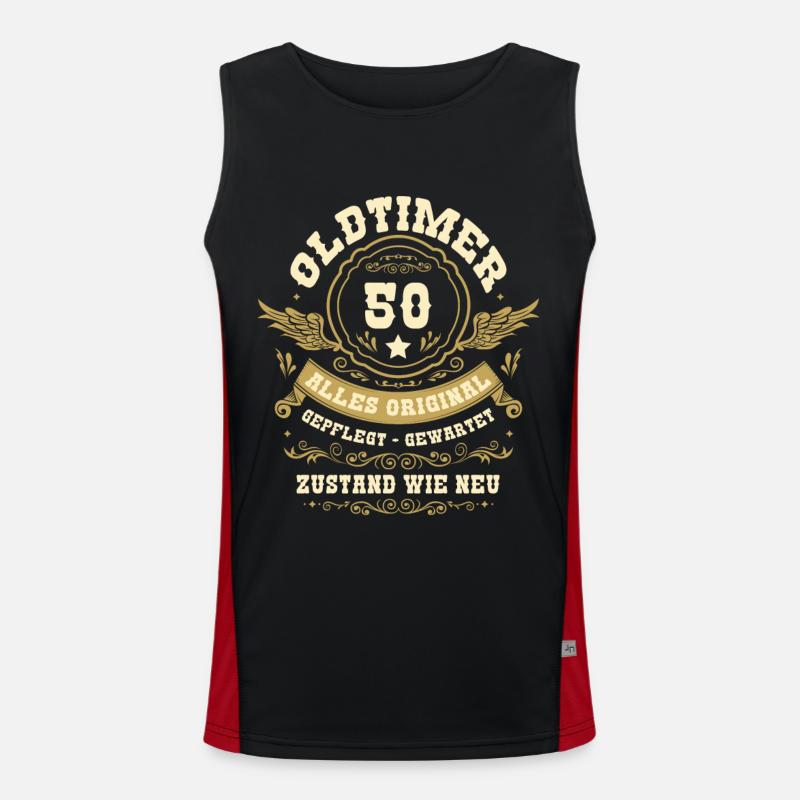 50. Geburtstag Oldtimer Funktionelles Kontrast-Tank Top für Männer