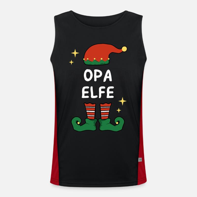 Opa Elfe Funktionelles Kontrast-Tank Top für Männer